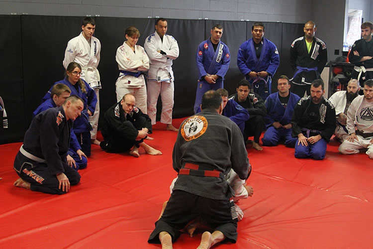 Master Anibal Braga teaching a seminar at Indiana Brazilian Jiu-Jitsu Academy.