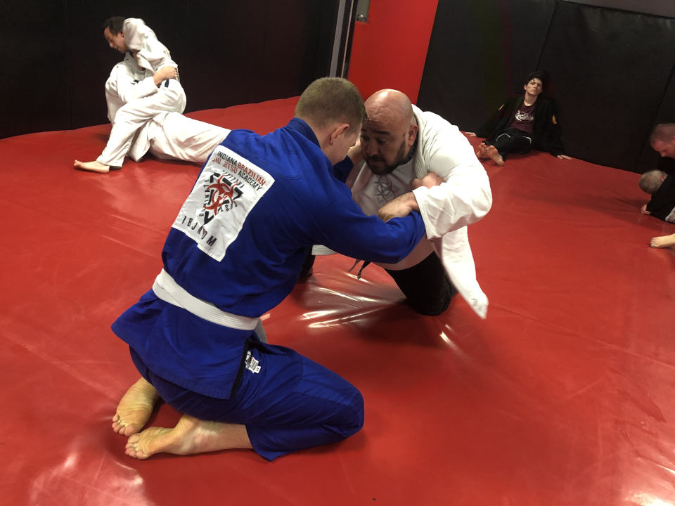 Photo of Brazilian Jiu-Jitsu sparring at Indiana Brazilian Jiu-Jitsu Academy
