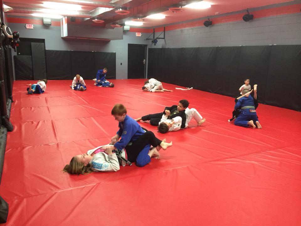 Photo of kids' sparring at Indiana Brazilian Jiu-Jitsu Academy