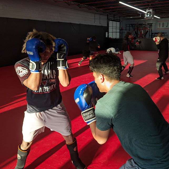 Photo of the Kickboxing class at Indiana Brazilian Jiu-Jitsu Academy