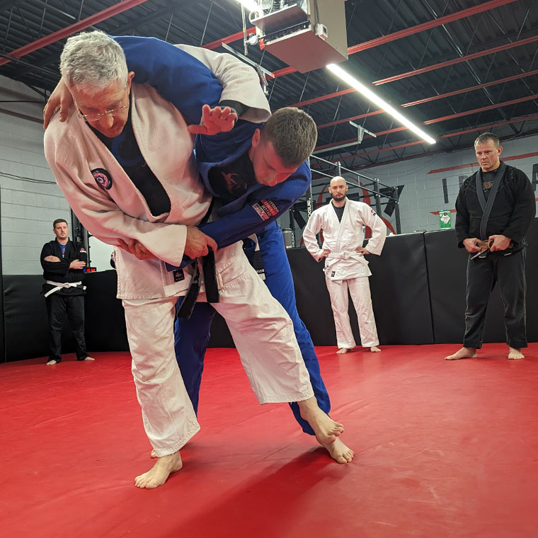 Coach James Clingerman demonstrating an Americana